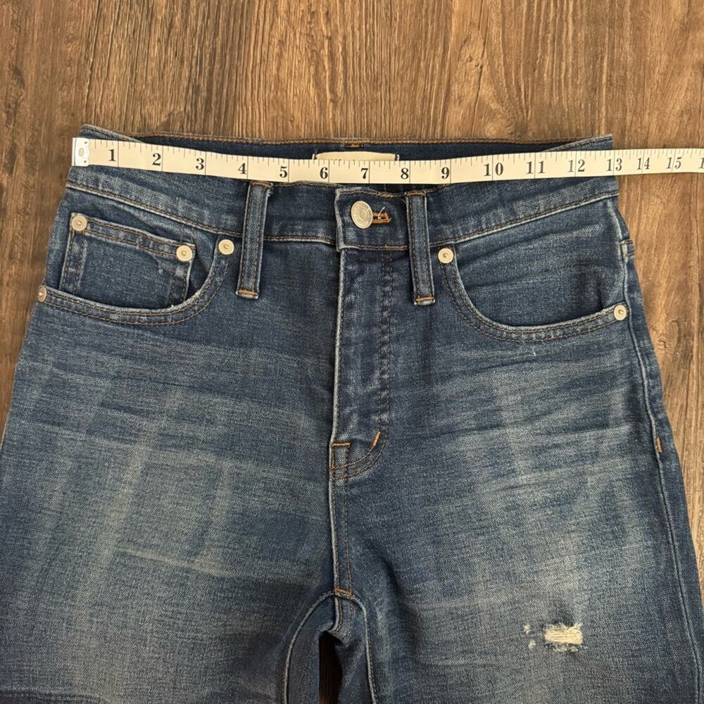 Madewell Cali Demi Boot Raw Hem Patchwork Jeans 26 - Picture 10 of 14